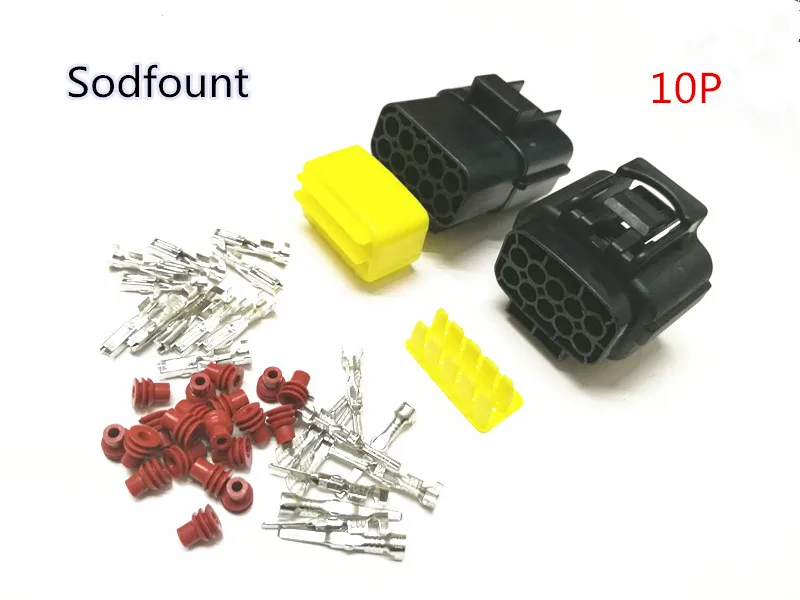 

1 set 10 Pin Way Waterproof Wire Connector Plug Car Auto Sealed Electrical Set Car Truck connectors