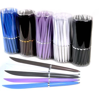 

10pcs 0.7mm knife shape pen advertising pen 0.7mm High-quality ballpoint pen