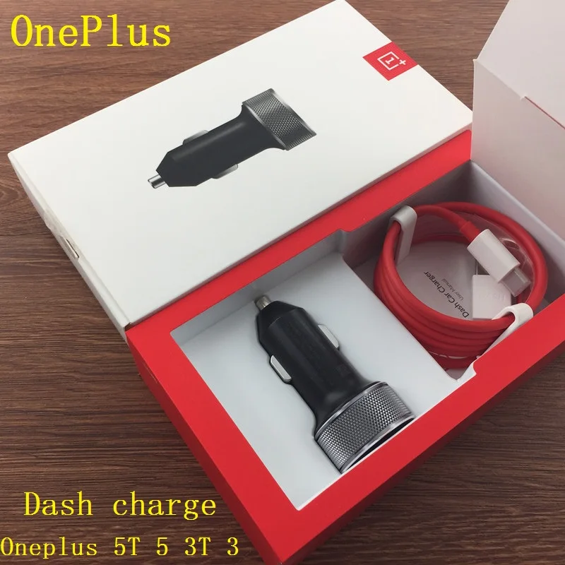 Original OnePlus 5T 5 3T 3 DASH Car Charger + 1+ Type-C Cable fast quick charge for Oneplus three five T A5010 A5000 A3010 A3000
