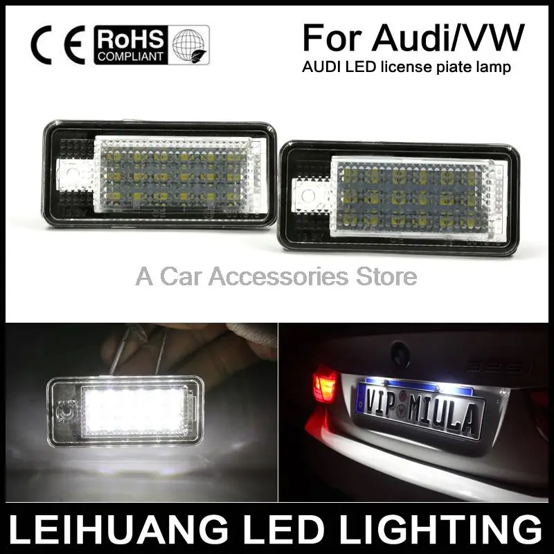 2pcs direct fit Error Free LED license plate light White Lamp Fit For Audi A3/S3/A4/S4/A6/A8/Q7 (Fits: Audi) 12v 2pcs direct fit Error Free LED license plate light White Lamp Fit For Audi A3/S3/A4/S4/A6/A8/Q7 (Fits: Audi) 12v