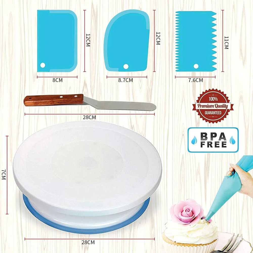 Пластиковый поворотный стол для торта вращающийся пластиковый нож для теста декоративный крем подставка для пирожных поворотный стол для украшения кекса стенд