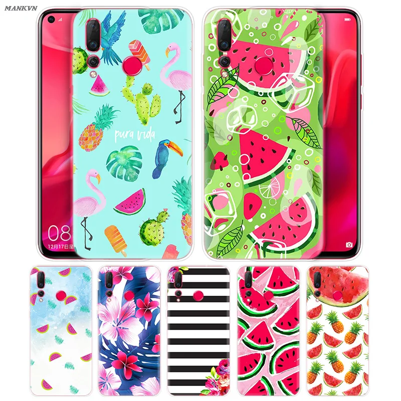 

Case for Huawei Mate 20 Honor 9 10 8X 8C Nova 3i 4 Lite Pro P Smart Y6 Y9 Prime 2018 Summer Plant Animal Fruit Cover Case New