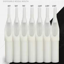 Татуировки боди-арт 200 шт/партия одноразовые стерильные иглы Советы рот белый смешанный 3R 5R 7R 9R ассорти для татуировки иглы сцепление