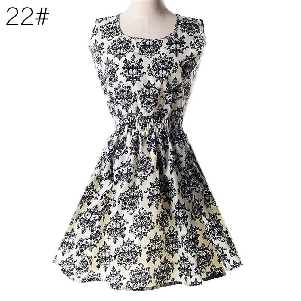 Fashion Tunic Women Dress 2016 Plus Size XXL O-neck WOMEN DRESS Summer Style Floral Print Casual Dresses Women Vestidos Woman (48)