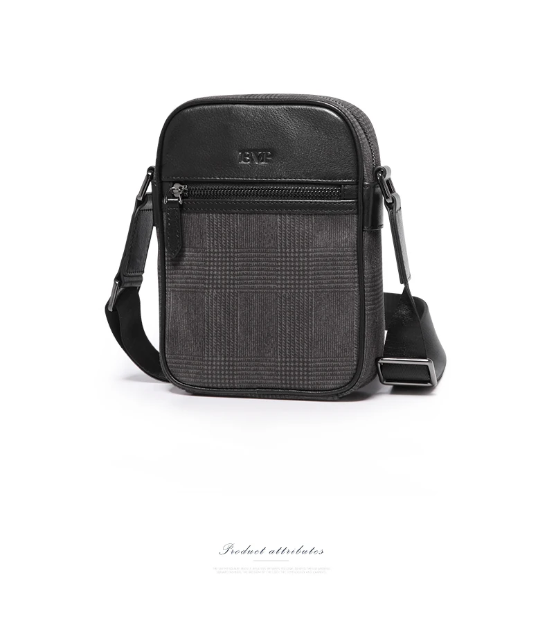 BVP брендовая дизайнерская Высококачественная Мужская сумка-мессенджер из натуральной кожи, модная мужская сумка на плечо, повседневная сумка на молнии с клапаном J50