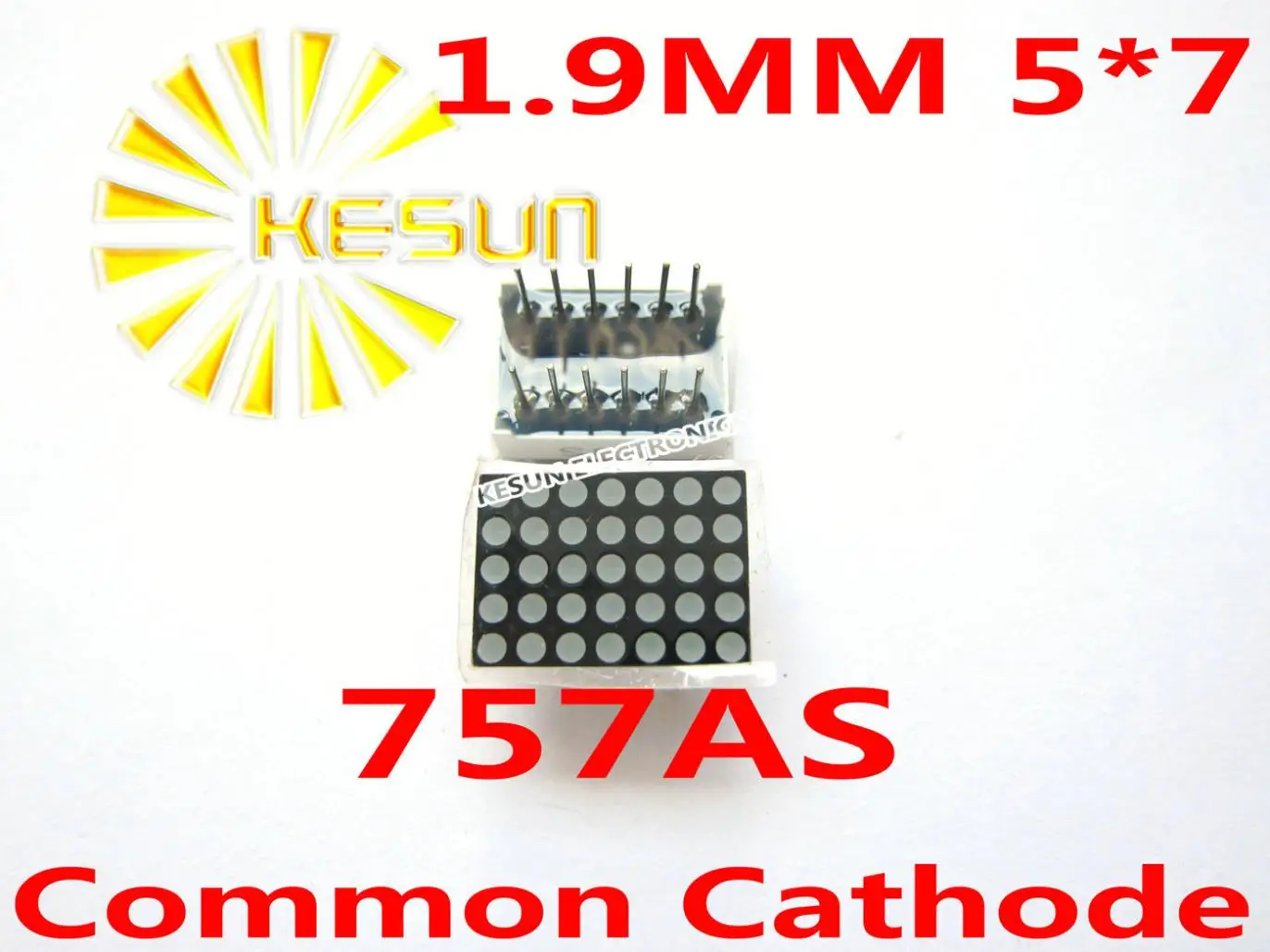 

5PCS x 1.9MM 5X7 Red Common Cathode/Anode LED Dot Matrix Digital Tube Module 757AS 757BS LED Display Module