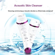 3 в 1 электрическая Очищающая щетка для лица глубокая кисточка для чистки пор Вибрирующая водостойкая средство для снятия макияжа чистящий массажер-щетка для удаления грязи