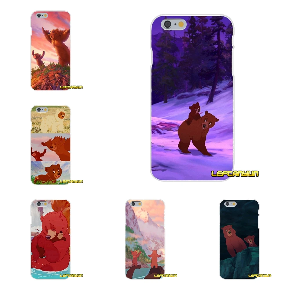 

For iPhone X 4 4S 5 5S 5C SE 6 6S 7 8 Plus Pretty And Cute Brother Bear Art Accessories Phone Shell Covers