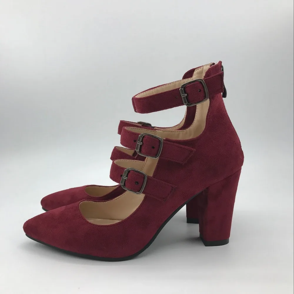 Asumer/ г. Новые высококачественные женские туфли-лодочки из флока женские офисные модельные туфли с острым носком на высоком каблуке 8 см Женская обувь черного/винно-красного цвета