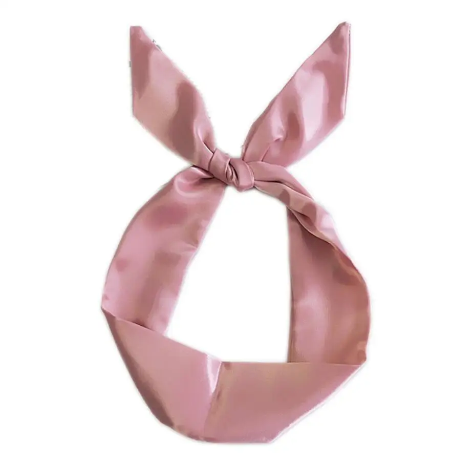 2019 Твердые скинни волосы шарф Женская Косынка Foulard алюминиевый проволочный