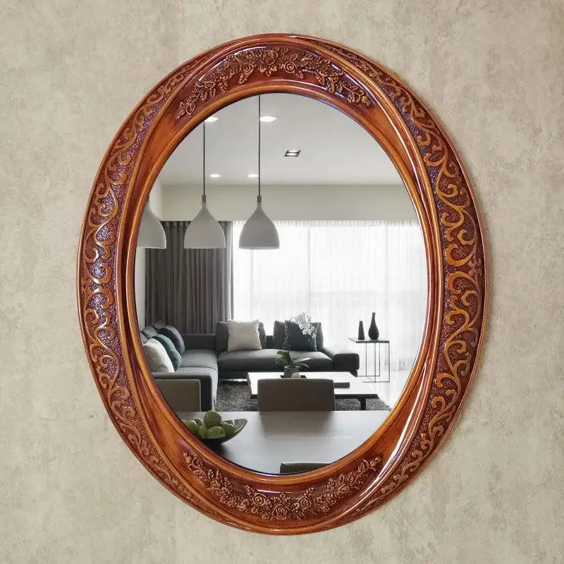 54 см x 65 см Европейское подвесное декоративное Зеркало овальное зеркало для бассейна - Цвет: 1