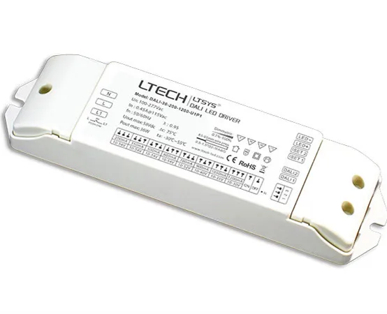 

DALI-36-200-1200-U1P1;CC DALI Dimming Driver;AC100-240V input; 36W/200mA-1200mA output