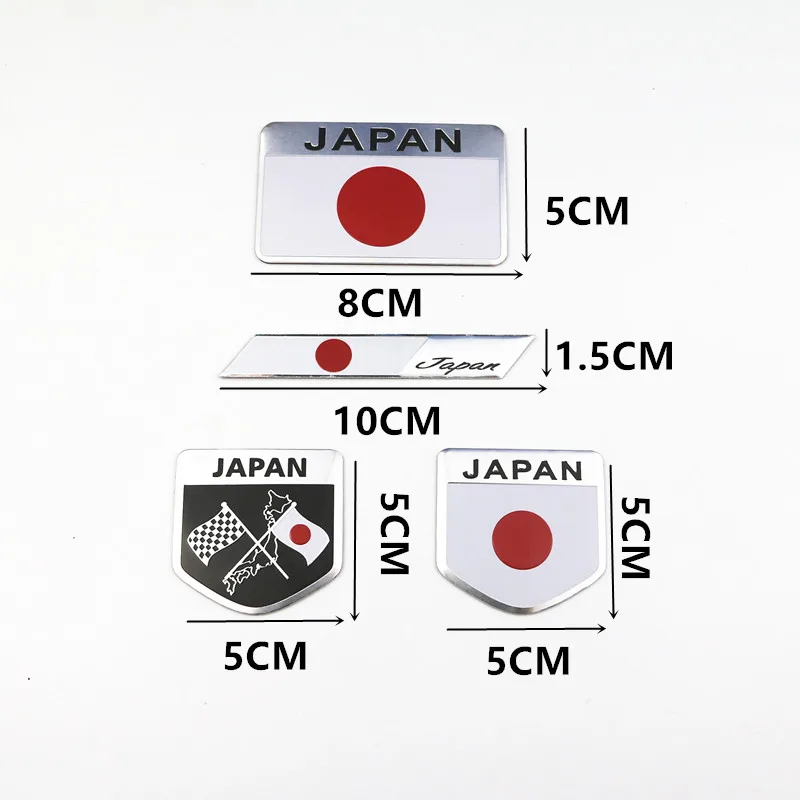 Металлический японский флаг эмблема значок Япония стикер автомобиля наклейки аксессуары для Toyoto Honda Nissan Mazda Lexus, mitsubishi автостайлинг
