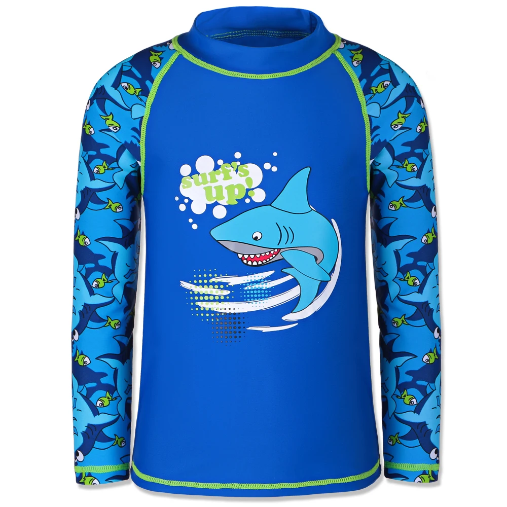 Boys Two Piece Swimwear Long Sleeve UV 50+ Sun Protection Swimsuit Kids