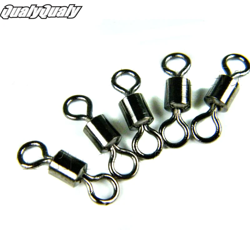 Buy 200Pcs 1/0 8 Rolling Swivels Fishing Line Hooks