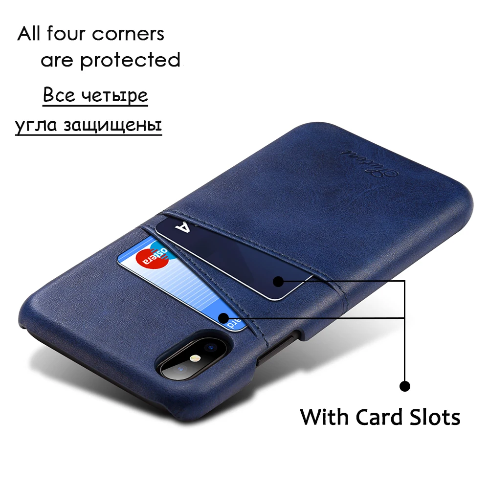 KIPX1014_3_Slim Leather Back Cover For iPhone X Cow Case Ultra Thin Wallet Card Holder Back Covers For iPhone 10