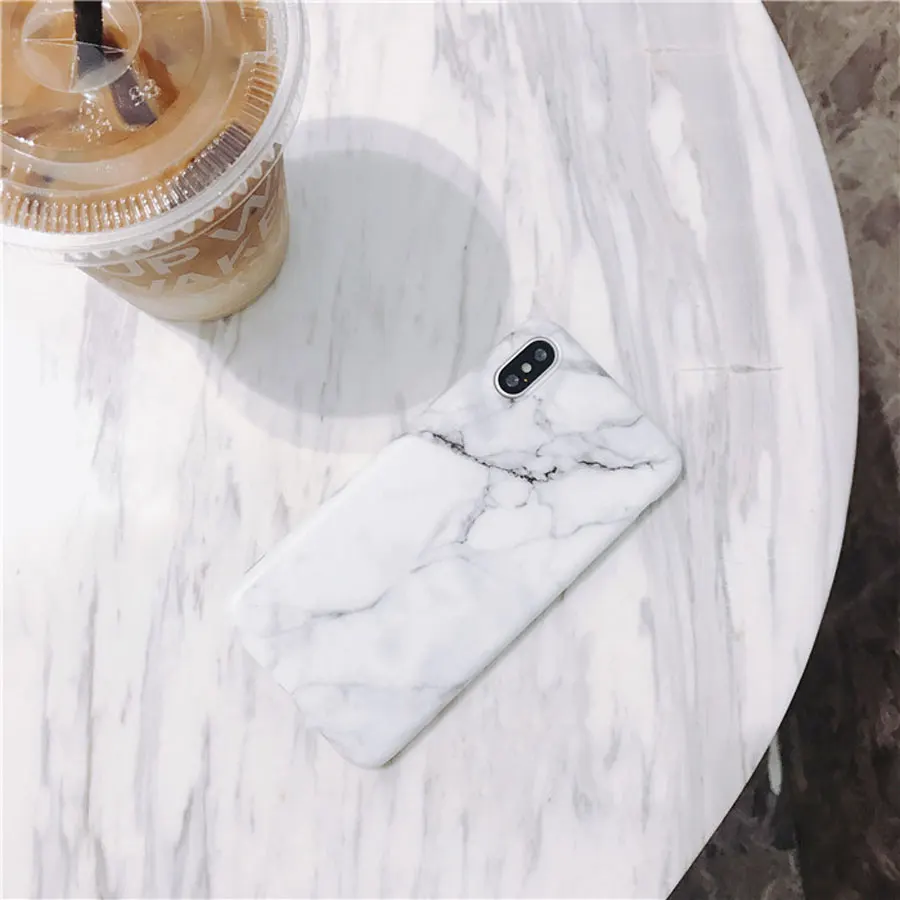 ZMDLDZSW Fashion Marble Cover for iPhone X 10 Fundas Pink Coralline Soft TPU Case for iPhone 6 6s 7 7plus 8 8plus Girl Boy Nice