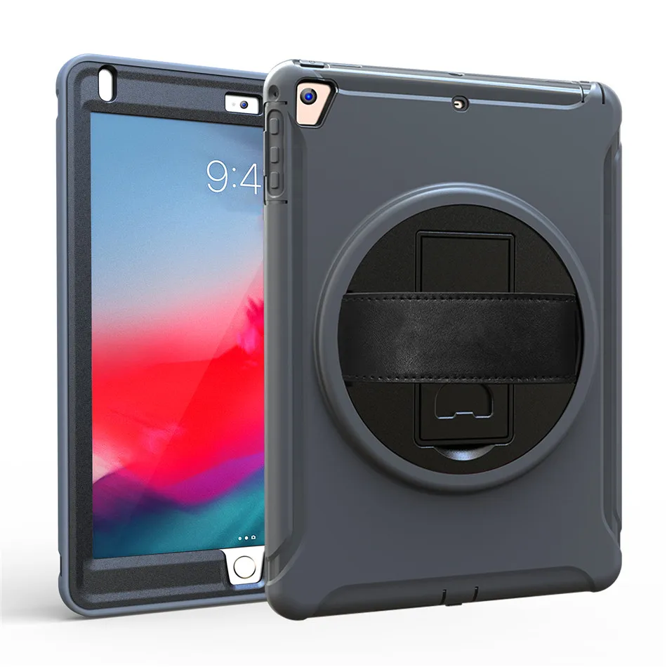 Для Ipad 9,7 дюймов 2017 2018 воздуха 1 2 Tablet случаях для iPad Pro 9,7 чехол с 360 градусов поворотный с подставкой + ремешок + ручка