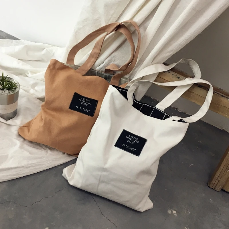 Free Shipping MIWIND Soft Foldable Tote Large Capacity Canvas Bag Women