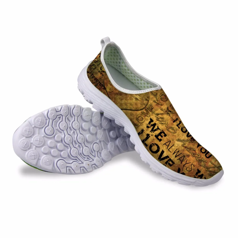 

Noisydesigns Sull 3D Women dance Breathable Shoes Colorful Meshnative boat shoes Customized Images
