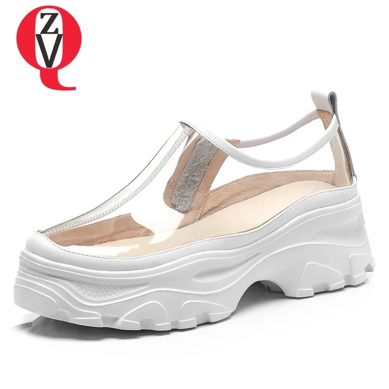 

ZVQ shoes women 2019 spring new concise casual round toe women pumps outside comfortable zip high wedges platform ladies shoes