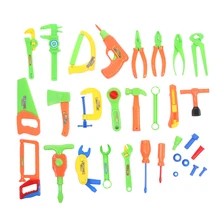 34 шт. пластиковые инструменты для ремонта моделирования набор ролевых игр игрушка гаечный ключ молоток винтовые инструменты комплект детский игровой дом игрушка