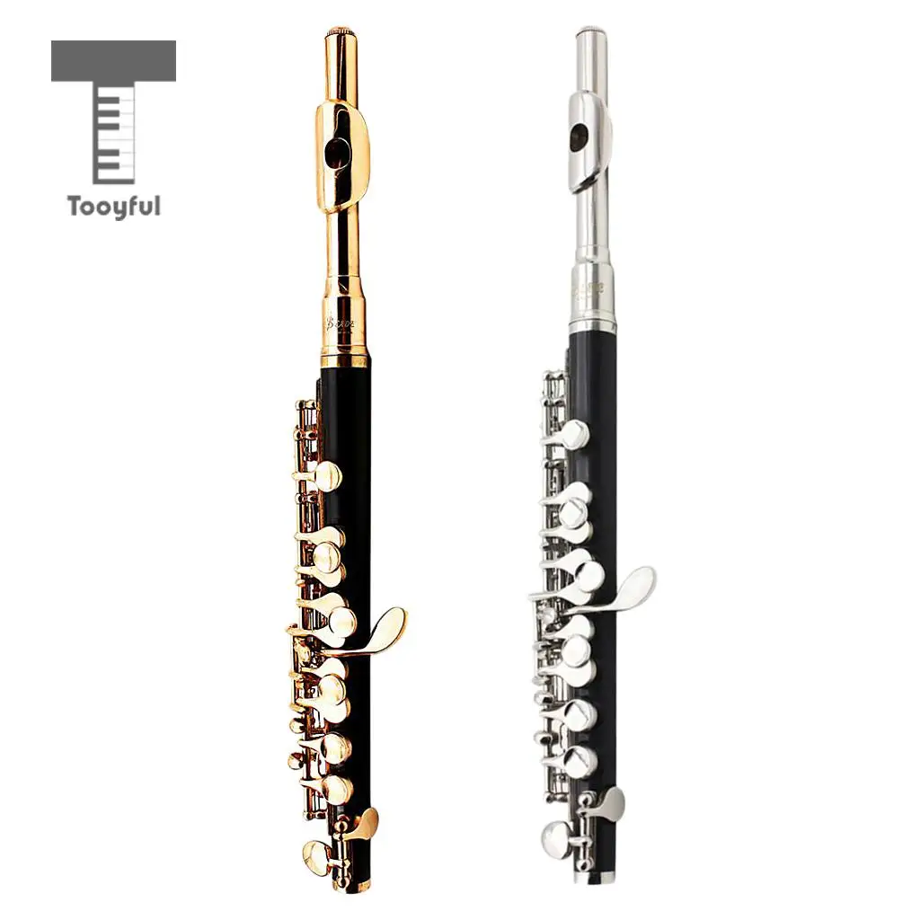 

Tooyful LADE Key of C Cupronickel Piccolo w/ Cleaning Cloth Cork Grease in Case for Student