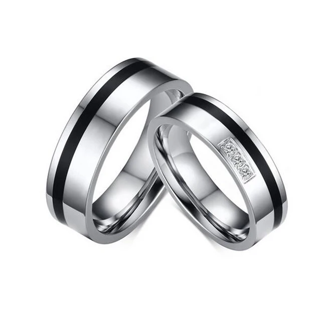 Wedding ring for lovers qualità titanium coppia anello per le donne e gli uomini Wedding ring for lovers qualità titanium coppia anello per le donne e gli uomini
