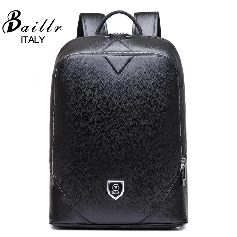 

BAILLR 2019 new Korean fashion trend men's backpack student travel buckle PU leather bag computer bag