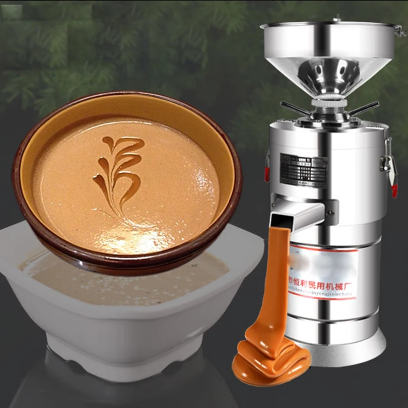 

Mute Grinding Refiner Grinding Peanut Butter Mash Sauce Grinder Multifunctional Commercial Sesame Sauce Machine