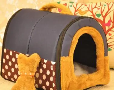 S-XL домик для питомца собаки кошки теплый мягкий коврик утолщенный Питомник моющийся собачий домик сохраняет тепло зимой - Цвет: Черный