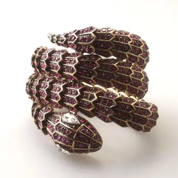 

GrayBirds New Animal Snake Bracelets Elastic Rope Antique Gold Crystal Color Length And Crystal Color Can Be Make GB1098