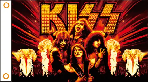 Flag Kiss Band Banner Custom 3 X 5 Ft 90 X 150 Cm 100 Polyester