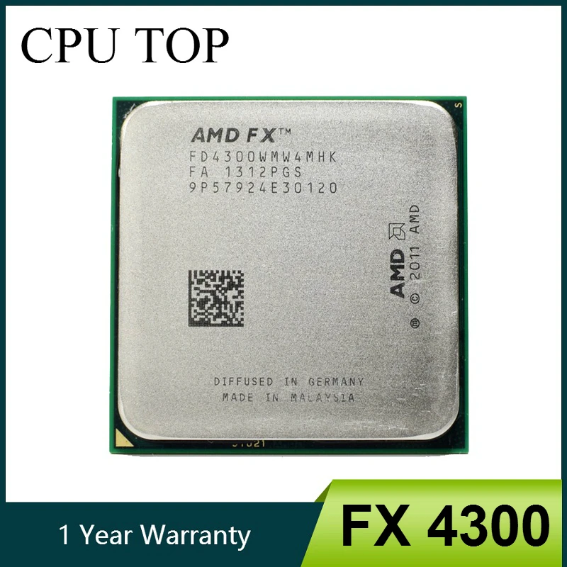 

AMD FX 4300 3.8 GHz Quad-Core Processor Socket AM3+ 32NM CPU Bulk Package FX-4300