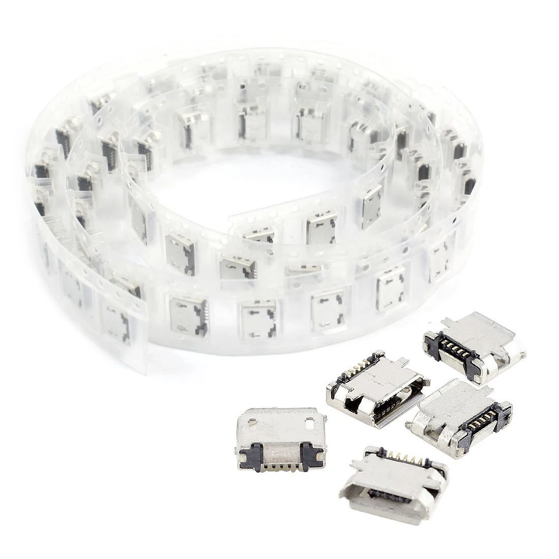 

WSFS Hot Sale 50 Pcs PCB SMT Micro USB Type B 5Pin Female Socket Adapter Jack