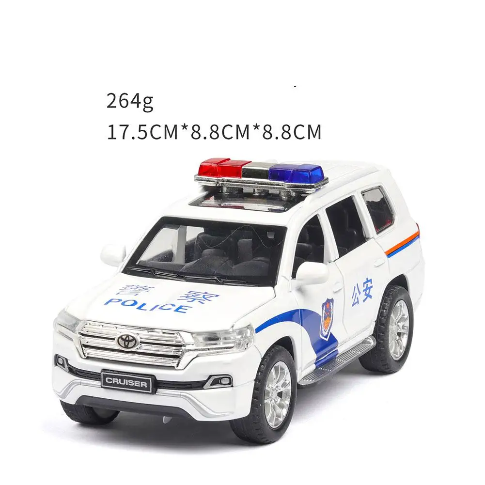 HobbyLane Children 1/32 Alloy Pull Back Simulation Police Car Plastic Music Light Vehicle Model Toys Gift Ornaments Decoration - Цвет: white
