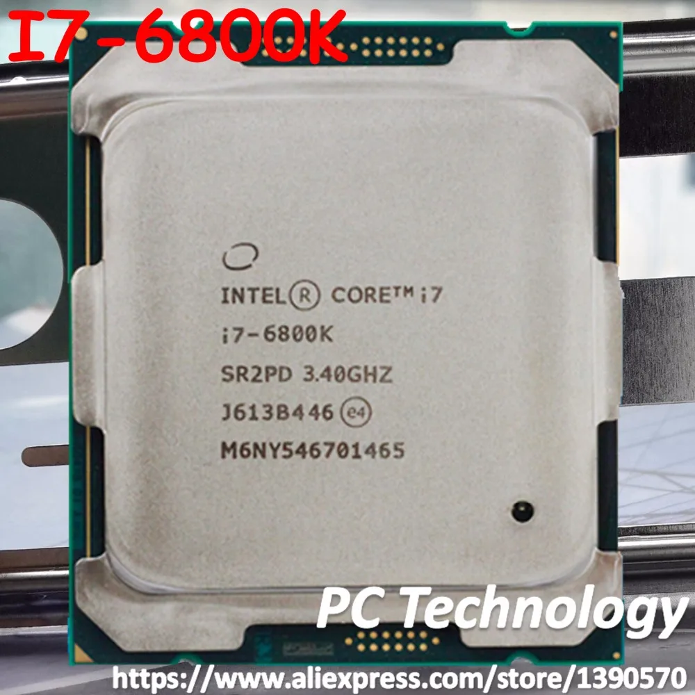 Intel CORE I7-6800K I7 6800K 3,40 ГГц 15 м 14nm 6 ядер LGA2011-3 140W процессор