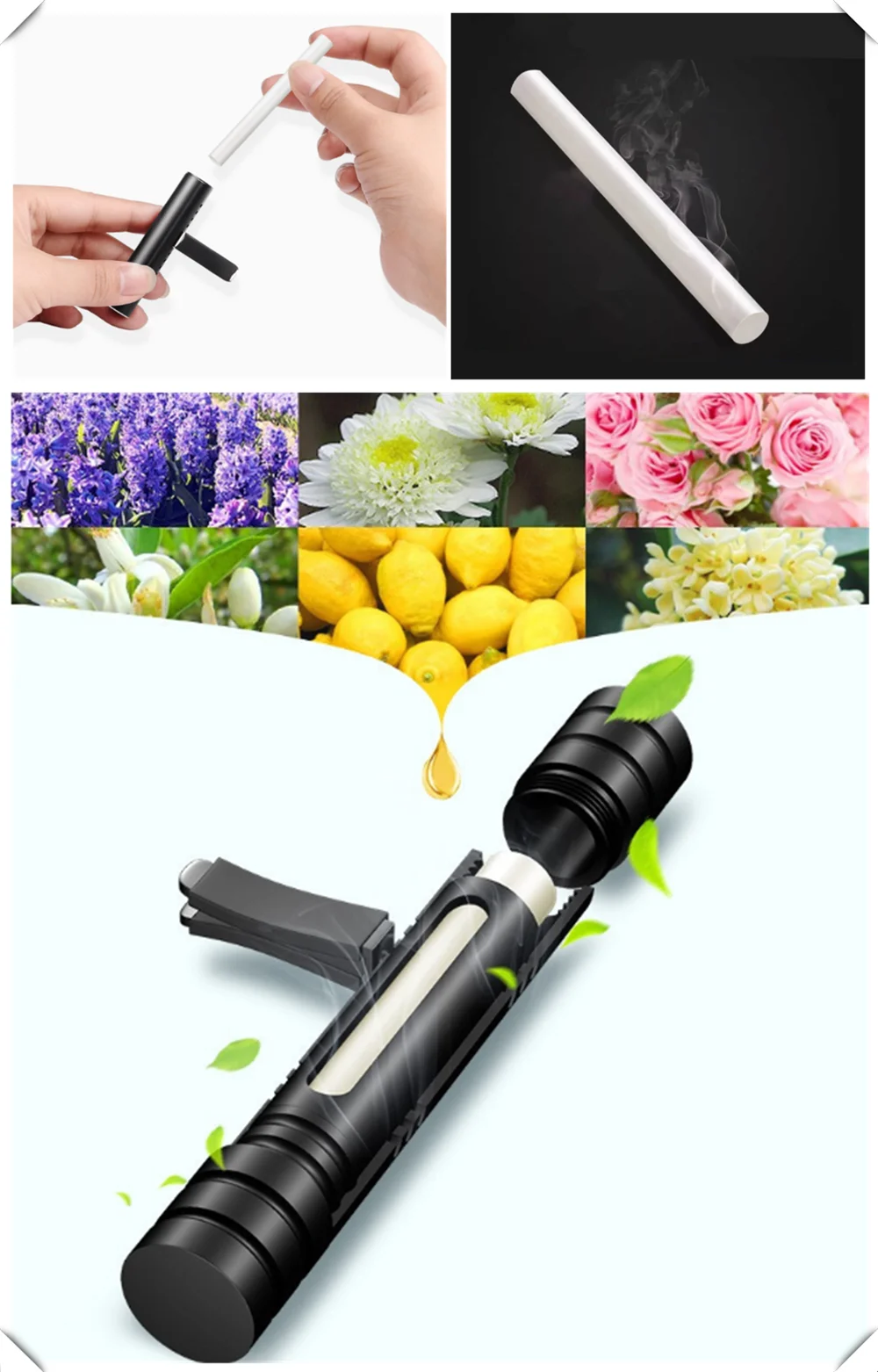 سيارة تكييف الهواء منفذ العطور المكملات عصا الصلبة العطر لبيجو 206 307 406 407 207 208 308 508 2008 3008