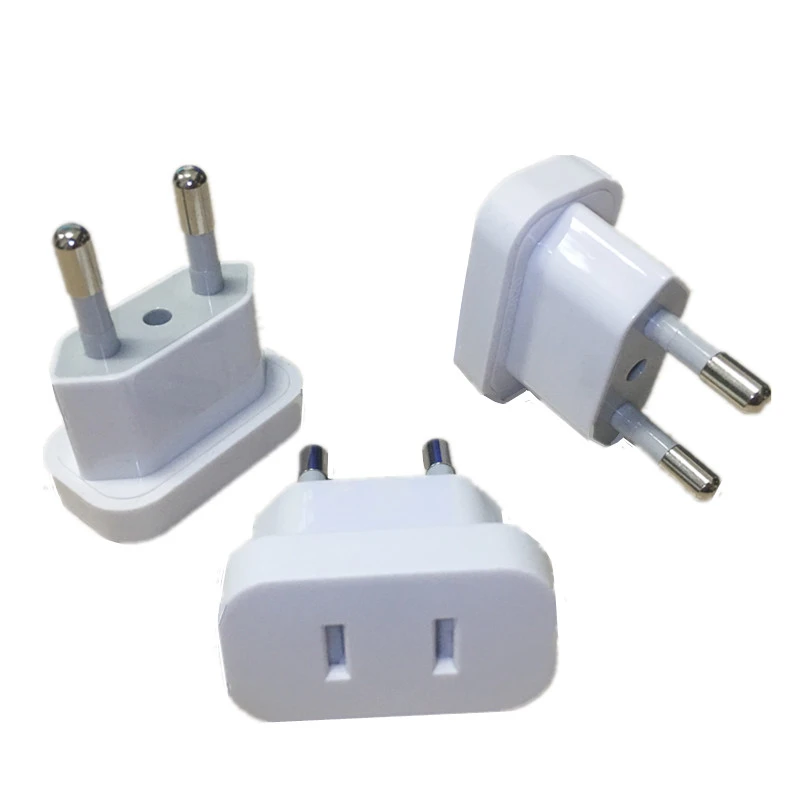 Socket Plug Adapter US TO Europe  EU Euro Travel Charger AC Power Converter 3pcs