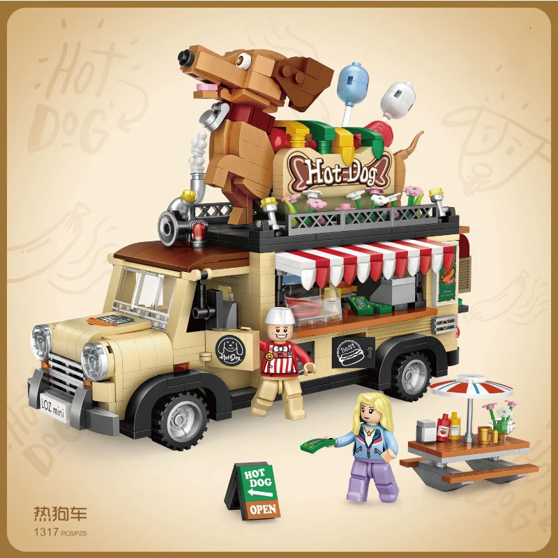 

1317pcs Children's educational building blocks toy Compatible Legoingly city Friends girl Hot dog cart DIY figures Bricks gifts