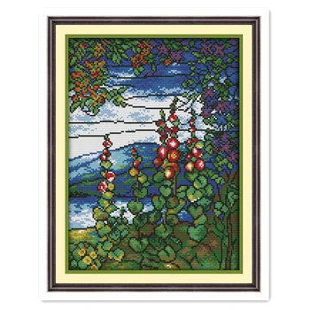 

Scenery(5) 11CT Printed On Canvas Home Decor Chinese Counted Cross Stitch Patterns Kits Embroidery Cross Sets Painting DIYSet
