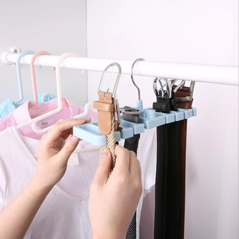 

LASPERAL Plastic Storage Rack Rotating Ties Scarf Hanger Holder Tie Belt Closet Organizer Space Saver Wardrobe Finishing Rack