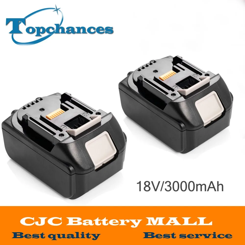 

2x 18V 3000mAh Li-ion Battery for Makita 194205-3 LXT-400 BL1830 BL1815 BL1835 BGA452, BHP451, BHR240, BJR181