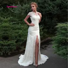 LEIYINXIANG Новое поступление 2019 свадебное платье Vestido De Noiva сексуальное рыбий хвост с открытой спиной Короткие аппликации Принцесса