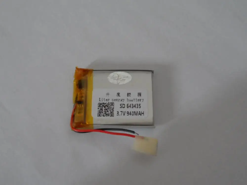 Горячая 3,7 V литий-полимерный аккумулятор 643435 940MA MP5 навигатор солнечная батарея с Bluetooth