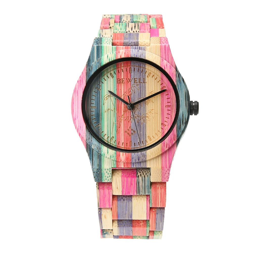 BEWELL 2017 Fashion Full Bamboo Wood Watch Women s watch Top Luxury Brand Women for Gifts