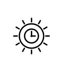 14.6CM*14.6CM Beautiful Caricature Artistic Sun Clock Delicate Lovely Vinyl Decal Car Sticker caricature