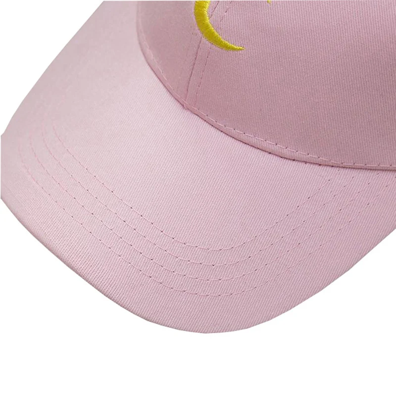 Women Simple Pure Color Baseball Cap Fashion Moon Embroidery Outdoor Visor Hat Adjustable Girls Snapback Gorras Casquette CP0311 (7)