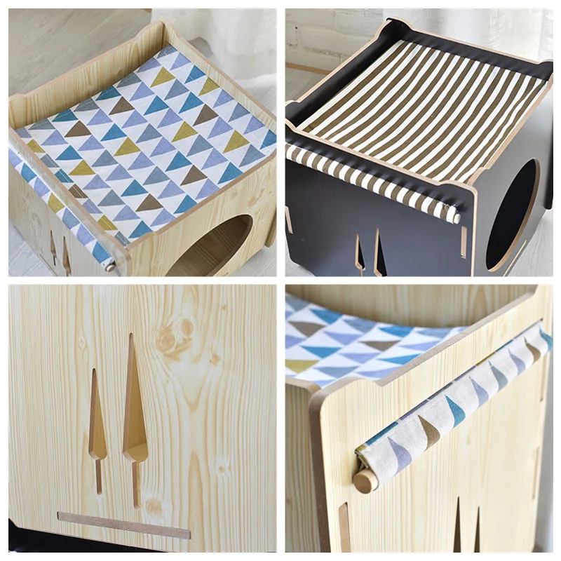 Pet Dog Cat WOOD HOUSE (6)