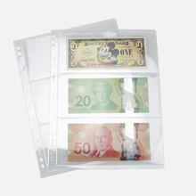 10 шт./лот PCCB стандарт 9 отверстий монеты бумага деньги штамп бумажник для хранения билетов прозрачный ПВХ вкладыш монет альбом коллекция листов